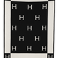 The Paris Designer Gift Set includes a black and white cotton throw blanket with a grid of "H" letters and corner details—ideal for gift sets or custom design baskets.