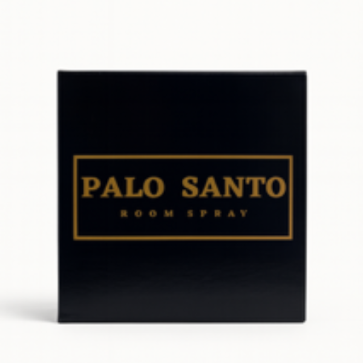 A black box labeled "Palo Santo Box Set" in gold text, set against a plain white background.