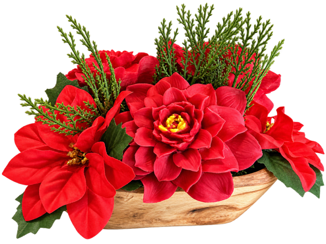 Poinsettia Wax Melt Centerpiece