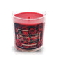 The Musical Love Candle – Fresh Cut Roses is a red scented candle in a clear glass jar with red rose designs—ideal for Valentine’s Day or as a romantic musical love candle.