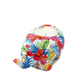 Pasha the Ceramic Elephant Candle is a small holder with a colorful floral pattern, featuring an all-natural white soy candle inside.
