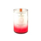 The Recycled Vodka Candle – Multi-color is made in France with natural soy wax, a wooden wick, and features a unique white-to-red gradient design for an elegant look.