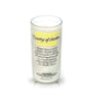 The Recycled Citron Vodka Candle is a frosted glass candle made from a recycled bottle, featuring label text about its eco-friendly creation and 40% alcohol content—an ideal pick for fans of distinctive, sustainable candles.