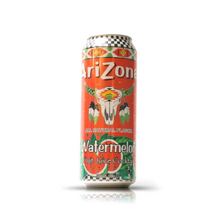 The Recycled Can Watermelon Candle comes in a tall AriZona Watermelon can featuring a colorful, southwestern-inspired design—perfect as an eco-friendly, upcycled decor piece.