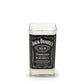 The Recycled Sour Mash Whiskey Candle is an upcycled glass candle shaped like a Jack Daniel's Old No. 7 bottle, made with eco-friendly coconut-apricot wax for a unique, sustainable touch.