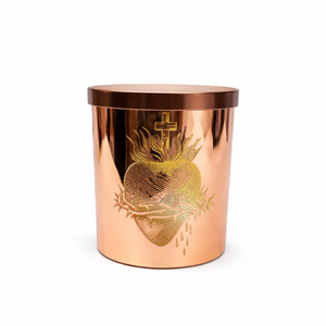 Copper Sacred Heart Candle