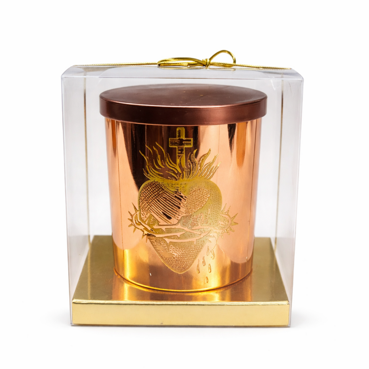 Copper Sacred Heart Candle