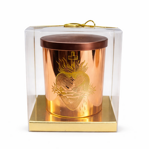 Copper Sacred Heart Candle