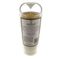 A Recycled Highland Scotch Whiskey Candle in a cylindrical container labeled "The Macallan" with government warning text, featuring a cream-colored candle and visible wick—crafted from upcycled whiskey bottles for eco-friendly appeal.