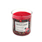 The Musical Holiday Candle – Peppermint is a red, peppermint-scented soy candle in a clear glass jar with festive holiday designs—perfect for anyone who loves scented holiday candles.